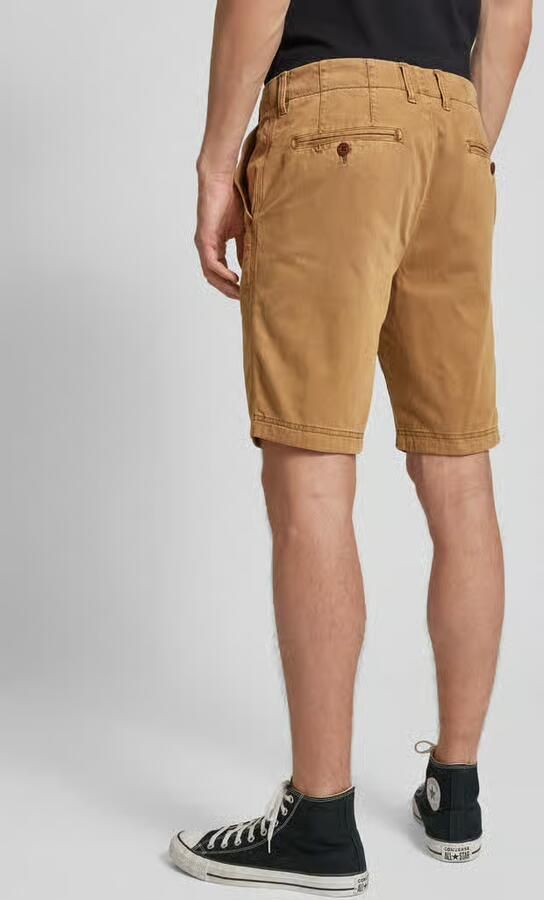 Superdry Regular fit korte chino met steekzakken opzij
