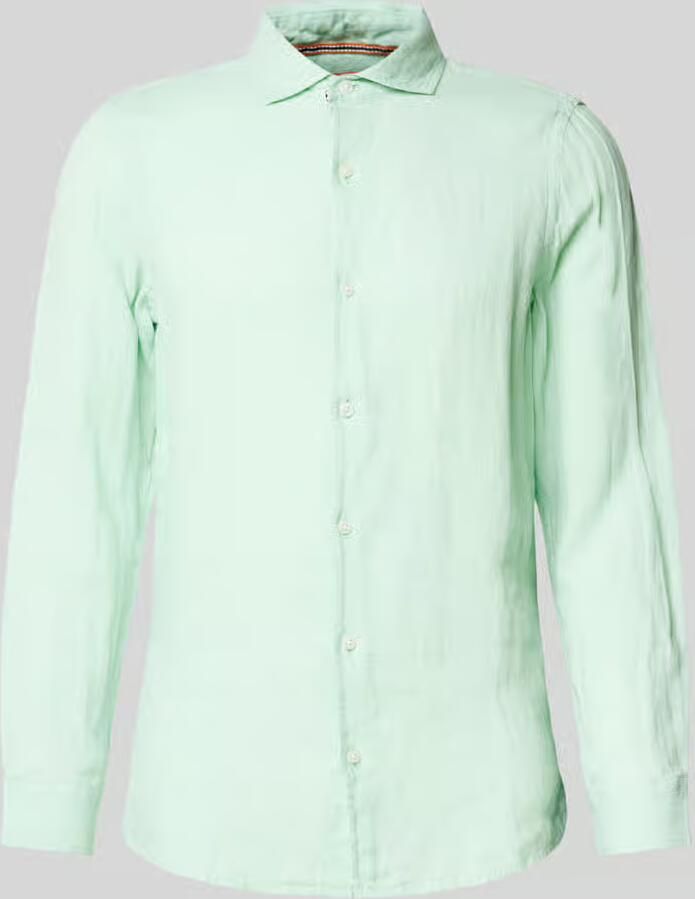 Superdry Regular fit linnen overhemd met haaikraag model 'Vacation' - Foto 2
