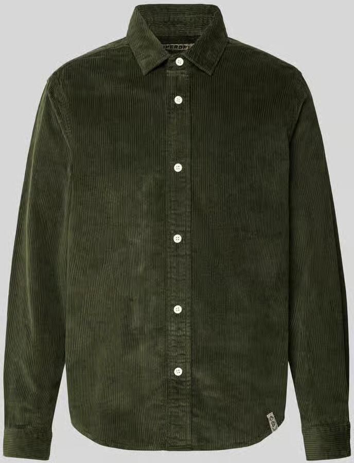 Superdry Regular fit overhemdjack van corduroy met kentkraag