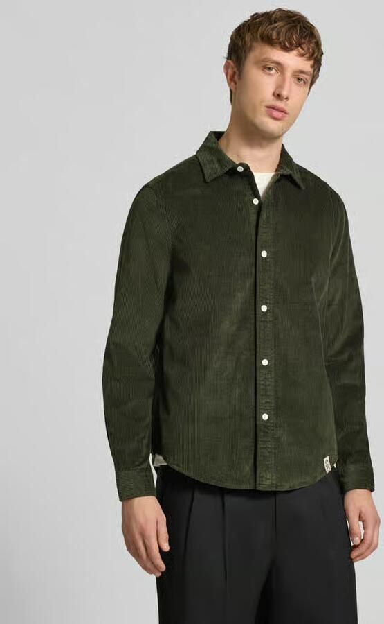 Superdry Regular fit overhemdjack van corduroy met kentkraag - Foto 3