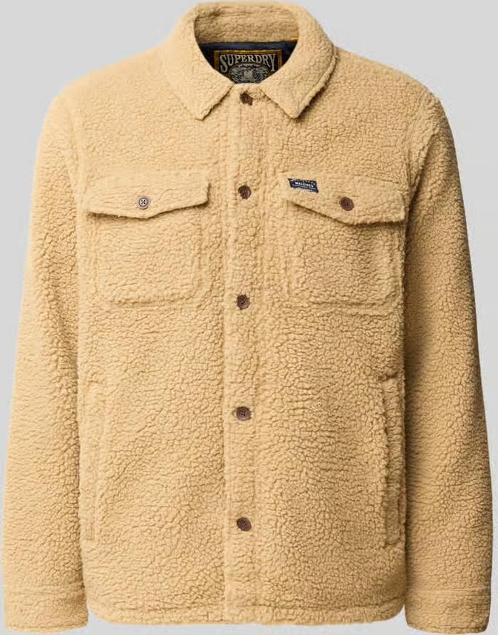 Superdry Regular fit overhemdjack van fleece