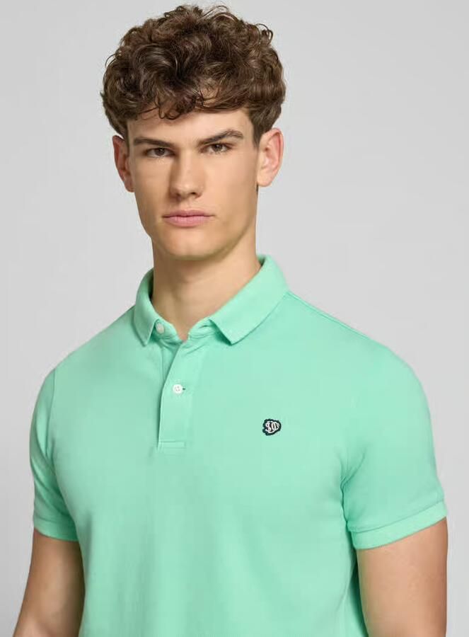 Superdry regular fit poloshirt met gestikt logo
