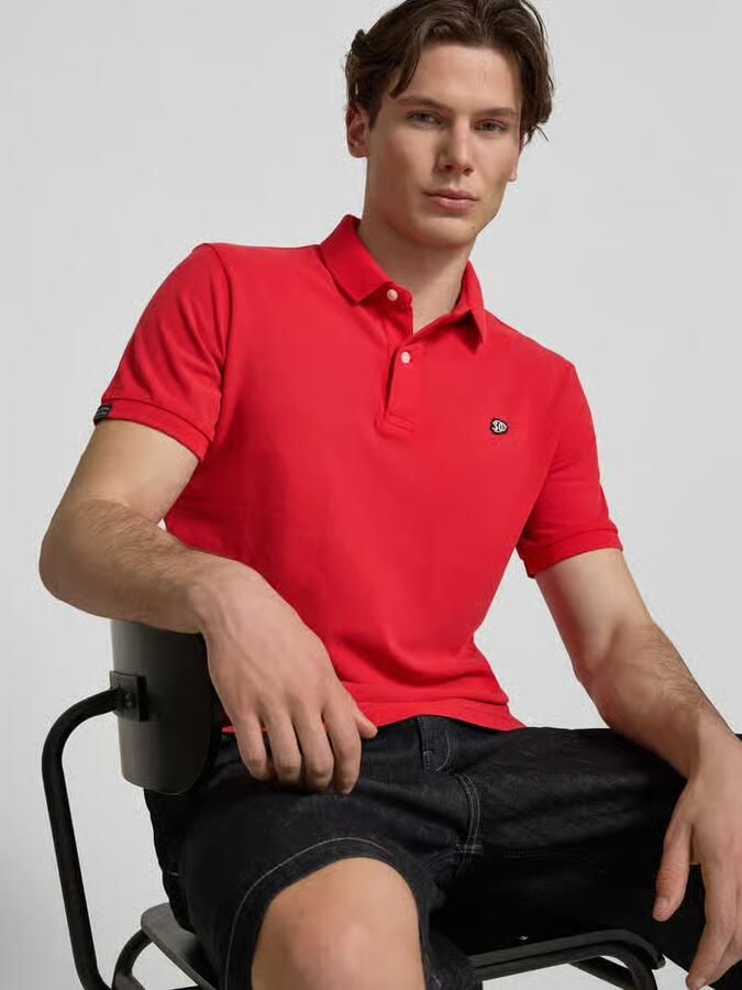 Superdry regular fit poloshirt met gestikt logo