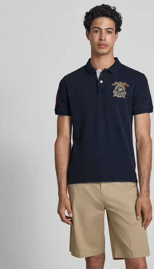Superdry regular fit poloshirt met label-patches - Foto 3