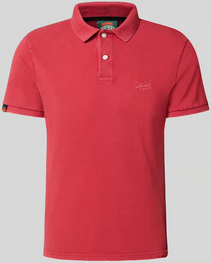 Superdry Regular fit poloshirt met labelstitching
