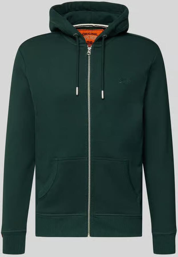 Superdry Regular fit sweatjack met logostitching