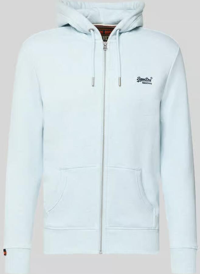 Superdry Regular fit sweatjack met logostitching