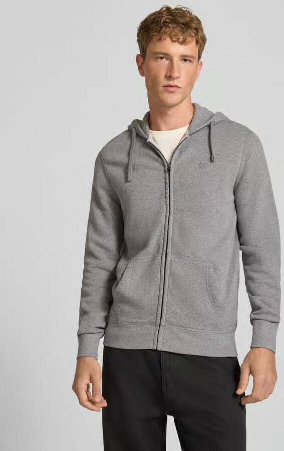 Superdry Regular fit sweatjack van katoenmix met labeldetail - Foto 2