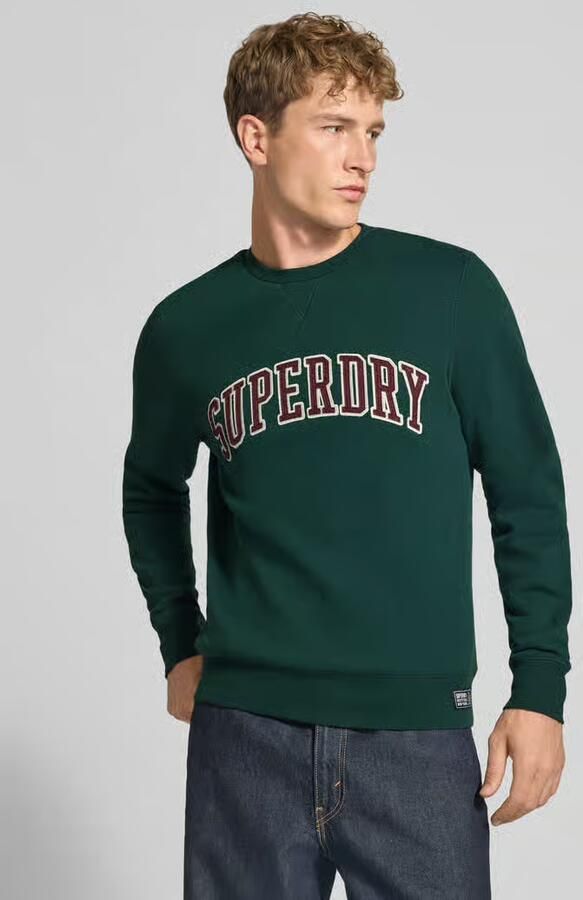 Superdry Regular fit sweatshirt van katoenmix met geborduurd logo - Foto 3