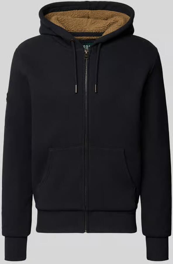 Superdry regular fit sweatvest met gedeelde kangoeroezak model 'Borg' - Foto 4