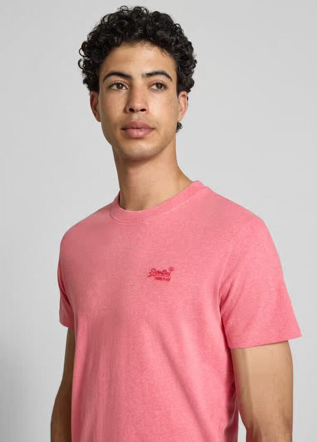 Superdry T-shirt Korte Mouw Essentieel EMB-T-shirt met logo