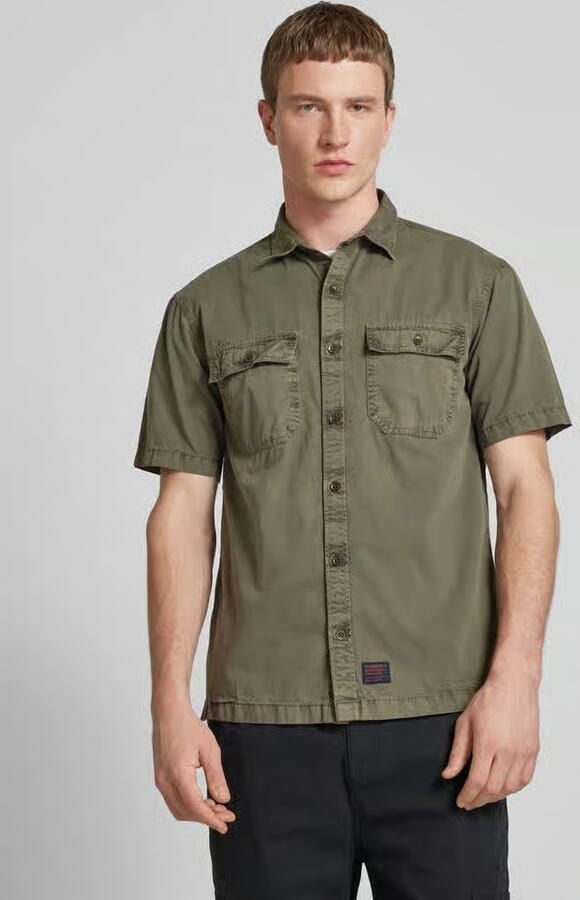 Superdry Regular fit vrijetijdsoverhemd met 1 2-mouwen model 'Military' - Foto 2