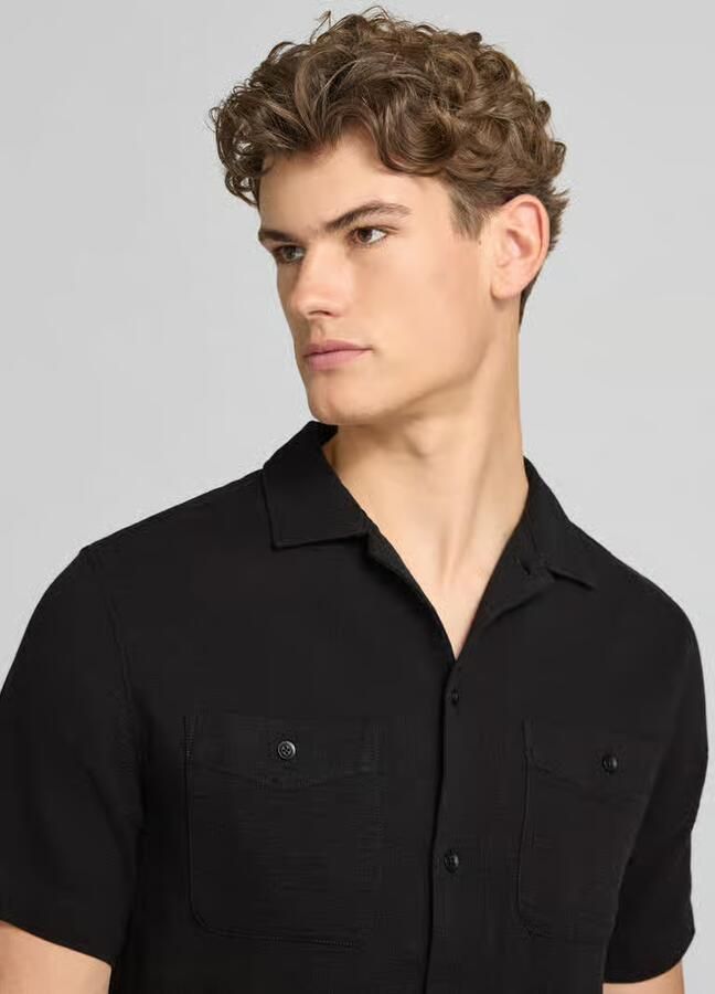 Superdry regular fit vrijetijdsoverhemd met kentkraag en borstzakken