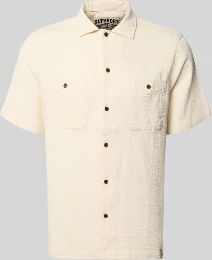 Superdry regular fit vrijetijdsoverhemd met kentkraag en borstzakken - Foto 2
