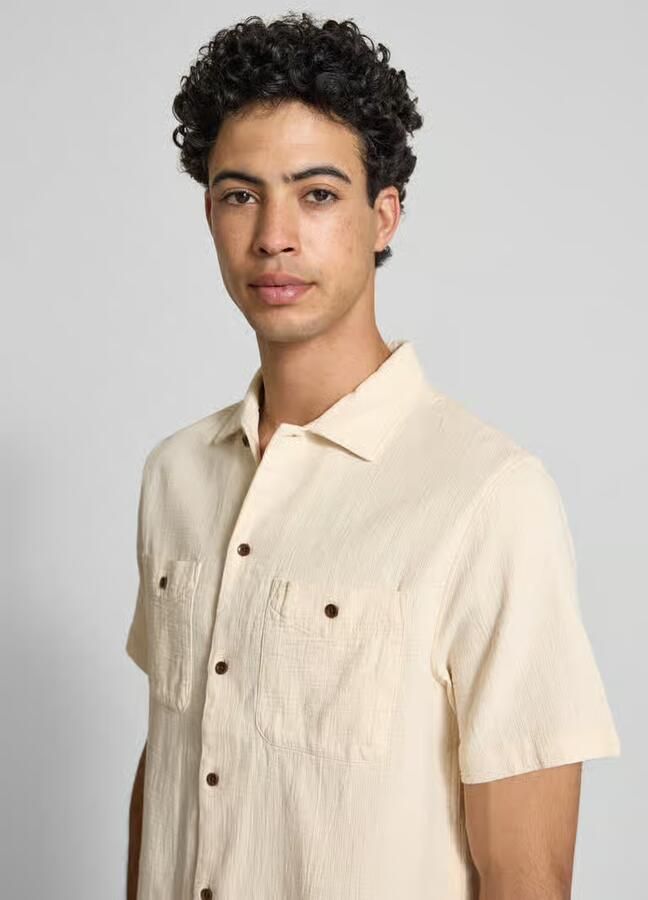 Superdry regular fit vrijetijdsoverhemd met kentkraag en borstzakken