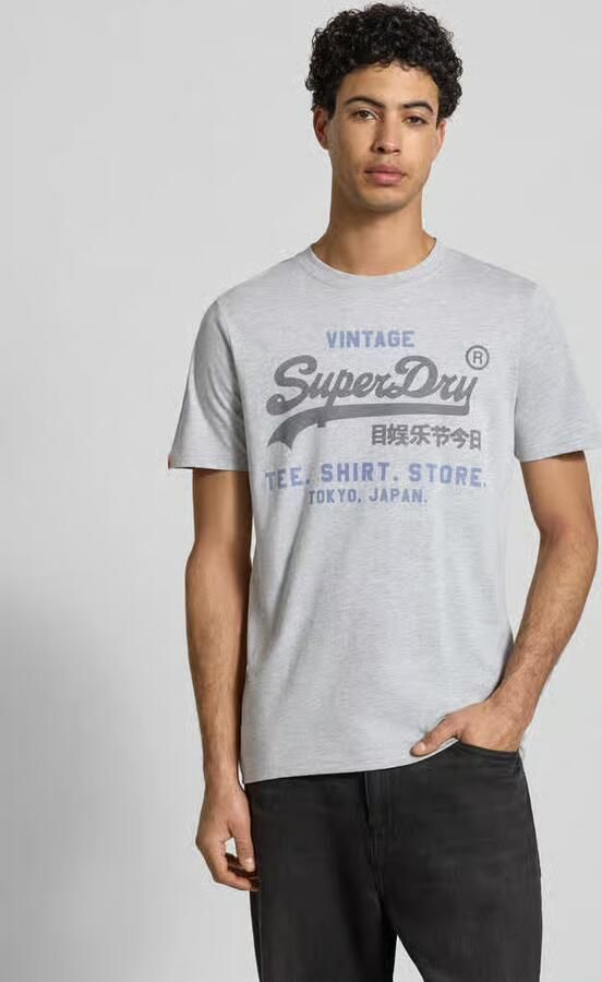 Superdry Relaxed fit T-shirt met gestikt logo model 'Heritage' - Foto 3