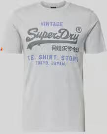 Superdry Relaxed fit T-shirt met gestikt logo model 'Heritage'