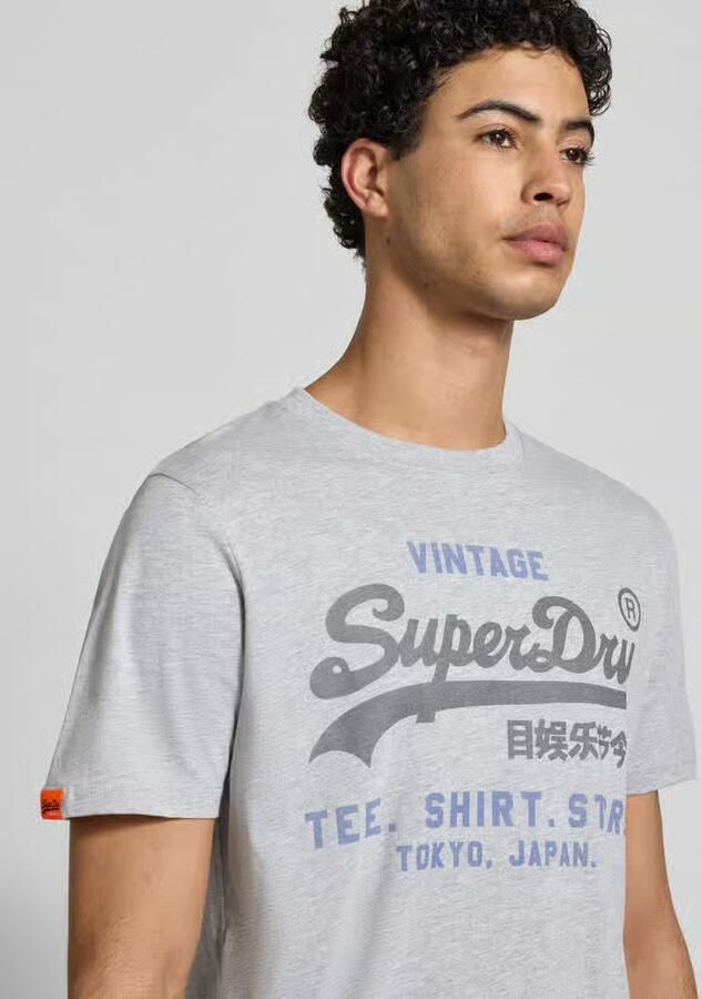 Superdry Relaxed fit T-shirt met logostitching model 'Heritage' - Foto 2