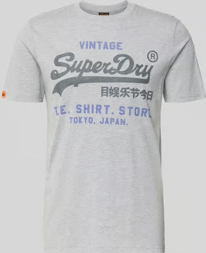 Superdry Relaxed fit T-shirt met logostitching model 'Heritage'