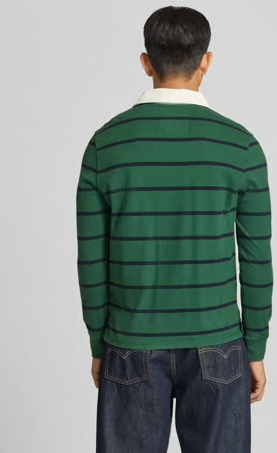 Superdry regular fit rugbyshirt met gestikt logo en motiefstitching - Foto 5