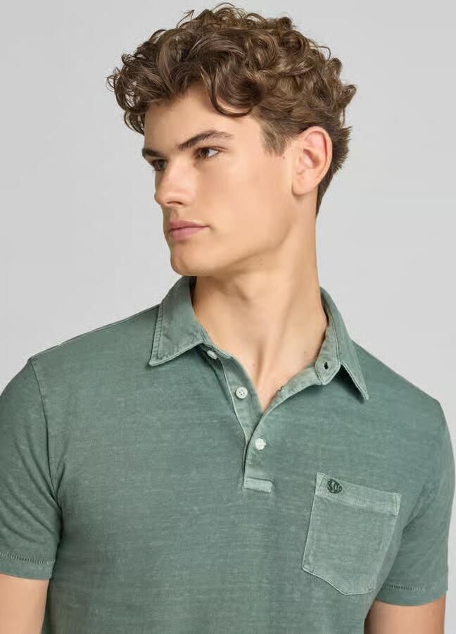 Superdry slim fit poloshirt met borstzak