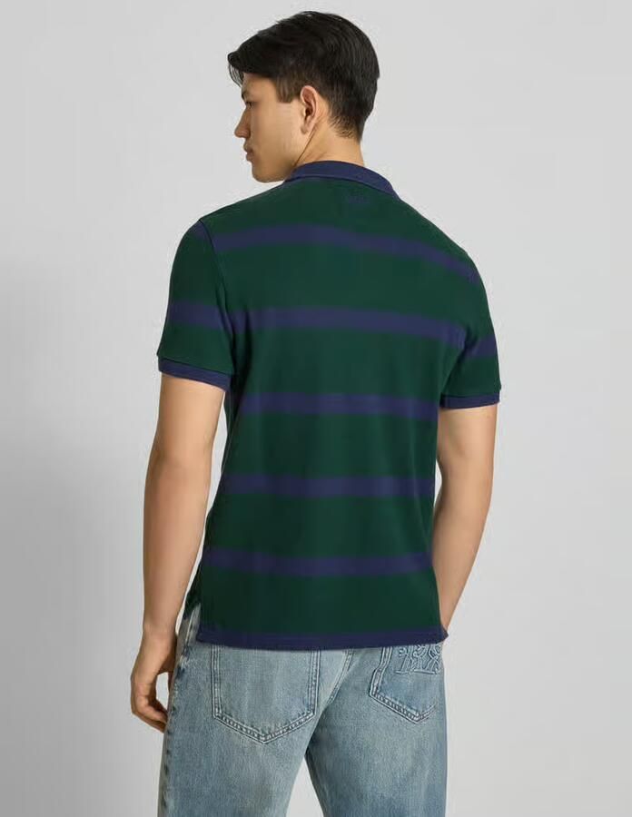Superdry slim fit poloshirt met labelstitching en knoopsluiting - Foto 2