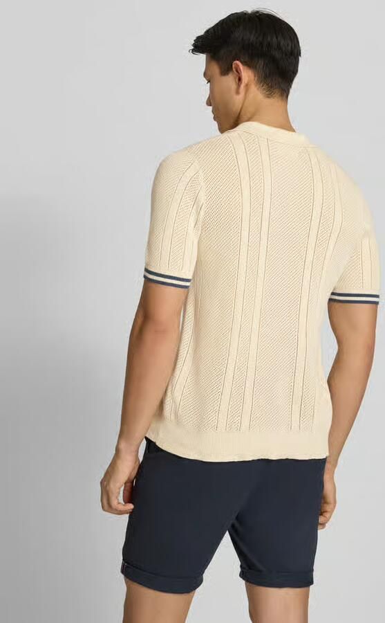 Superdry slim fit poloshirt met structuurpatroon en knoopsluiting - Foto 2