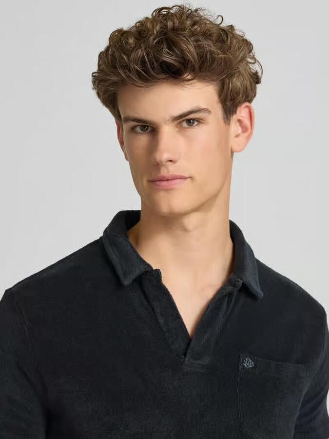 Superdry slim fit poloshirt van badstof