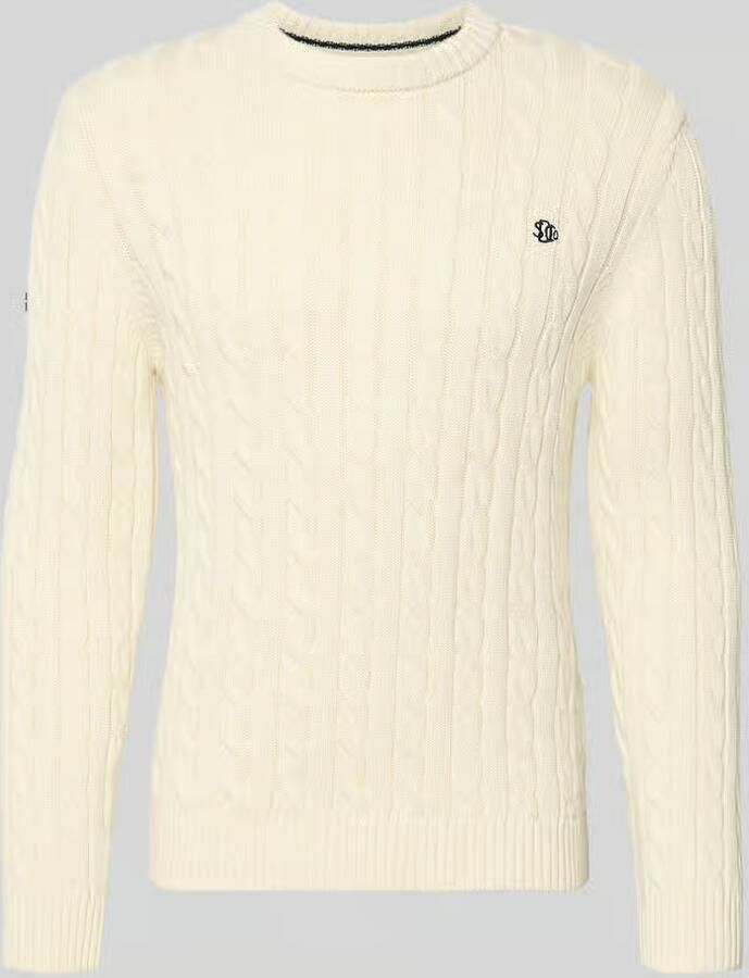 Superdry Slim fit pullover in gebreide look