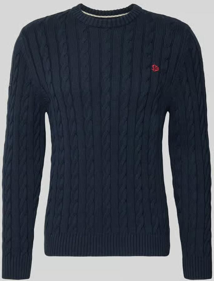 Superdry Slim fit pullover in gebreide look