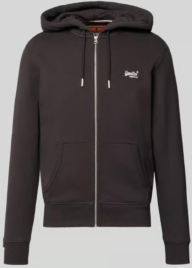 Superdry Sweatjack met capuchon en logo-stitching - Foto 2