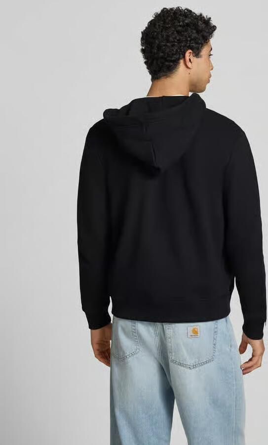 Superdry Sweatjack met capuchon en logo-stitching