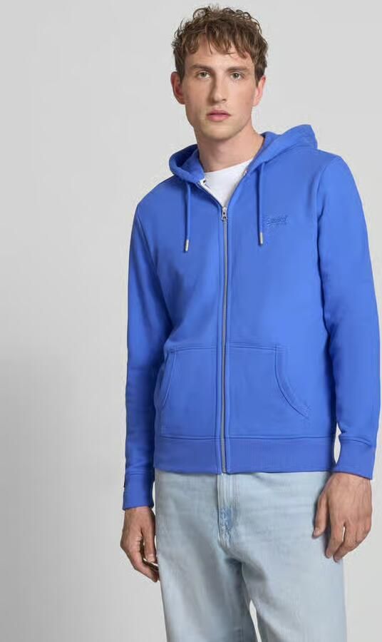 Superdry Sweatjack met capuchon en logo-stitching - Foto 4