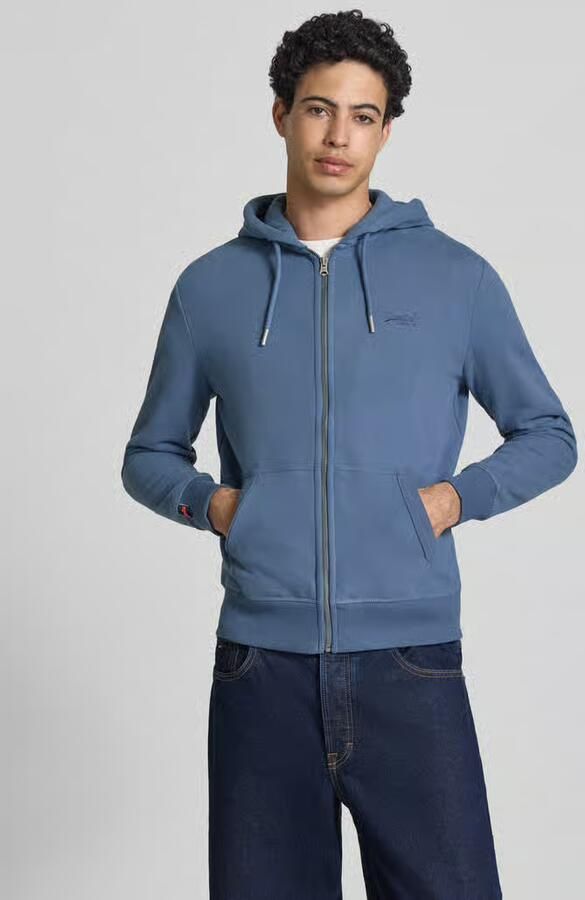 Superdry Sweatjack met capuchon en logo-stitching - Foto 4