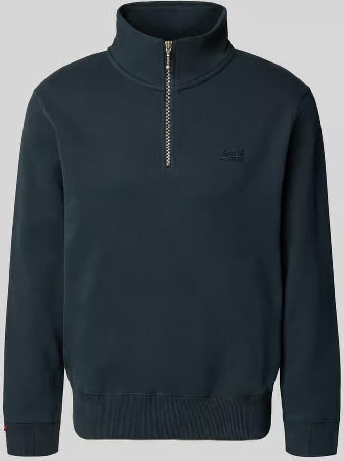 Superdry sweatshirt met ritssluiting en Labelstitching - Foto 2