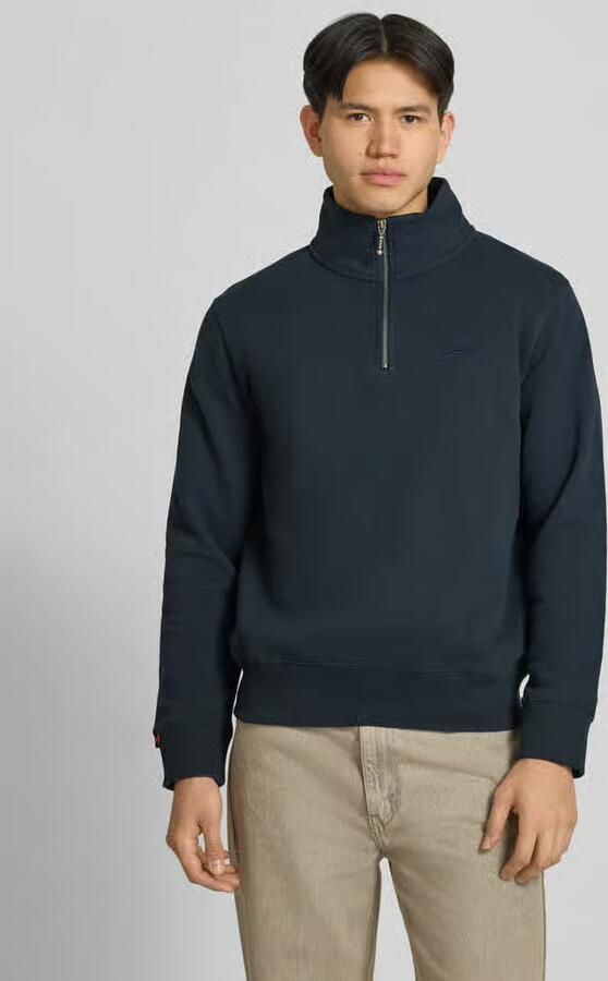 Superdry sweatshirt met ritssluiting en Labelstitching - Foto 4