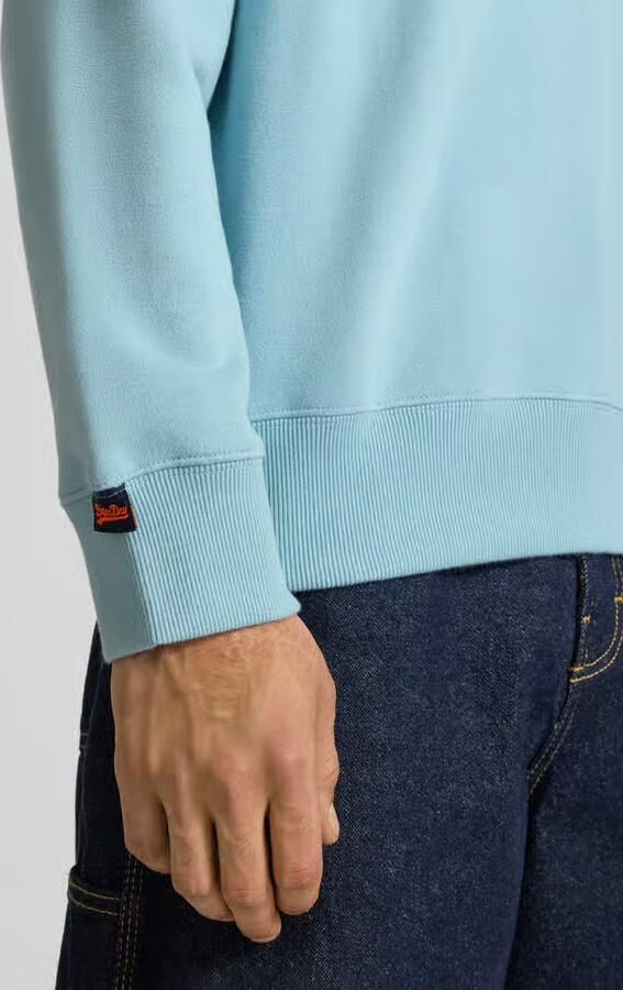 Superdry Sweatshirt met ronde hals en labelstitching