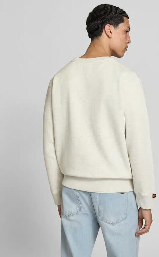 Superdry Sweatshirt met ronde hals en labelstitching