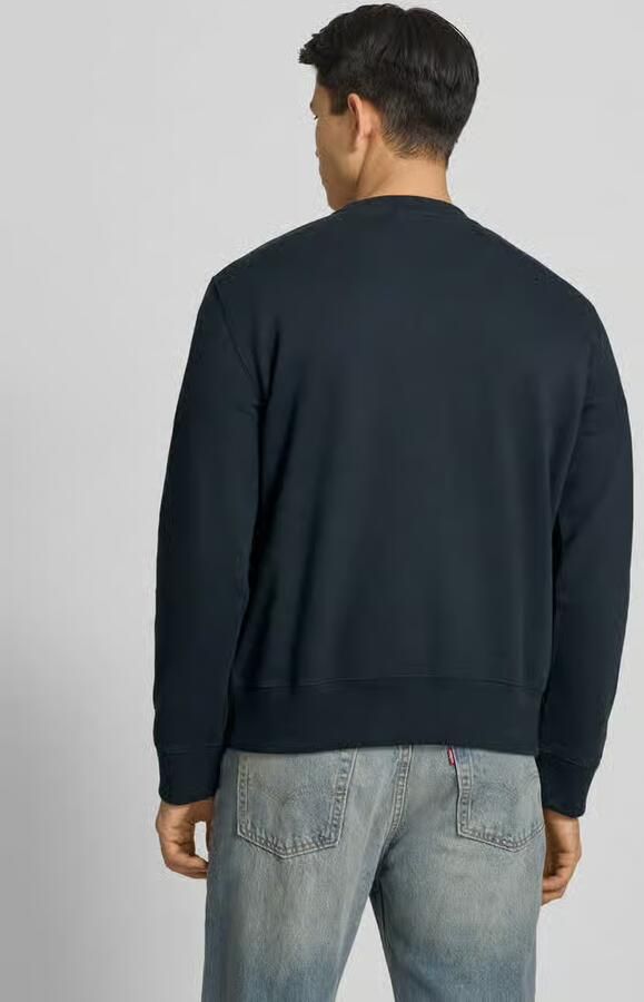 Superdry Sweatshirt met ronde hals en labelstitching