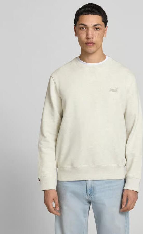 Superdry Sweatshirt met ronde hals en labelstitching - Foto 4