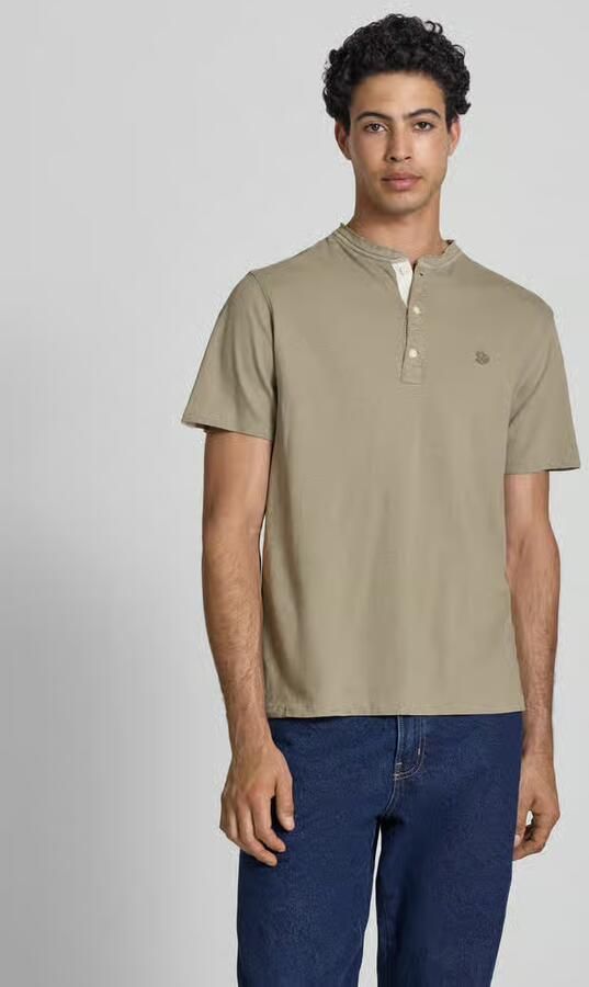 Superdry T-shirt met korte knoopsluiting - Foto 3