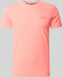 Superdry T-shirt met ronde hals en labelstitching