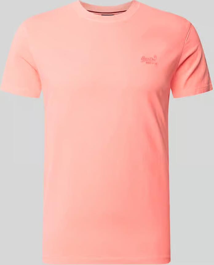 Superdry T-shirt met ronde hals en labelstitching - Foto 2
