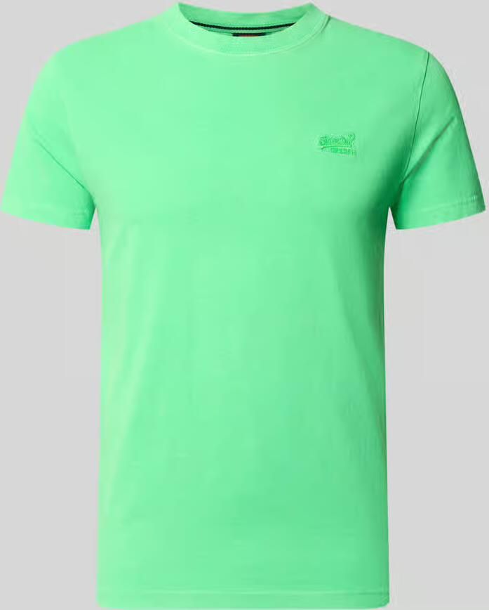 Superdry T-shirt met ronde hals en labelstitching - Foto 2