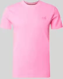 Superdry T-shirt met ronde hals en labelstitching