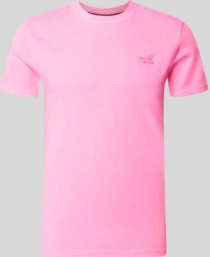 Superdry T-shirt met ronde hals en labelstitching - Foto 2