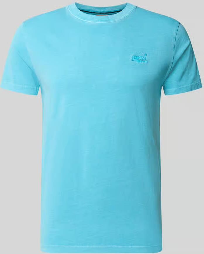 Superdry T-shirt met ronde hals en labelstitching