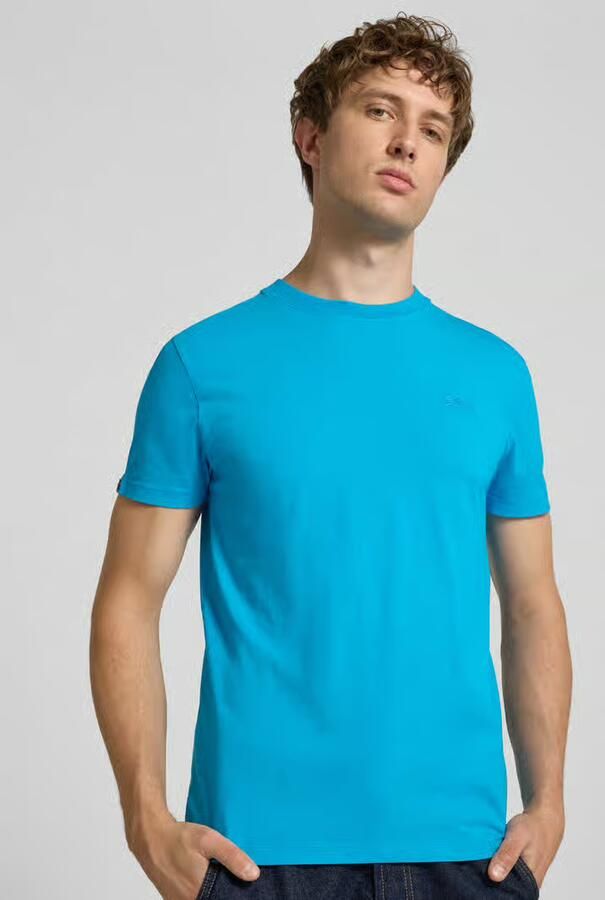 Superdry T-shirt met ronde hals en labelstitching - Foto 2