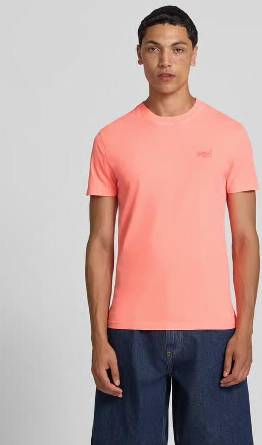 Superdry T-shirt met ronde hals en labelstitching - Foto 3