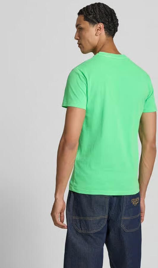 Superdry T-shirt met ronde hals en labelstitching